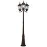 3_Livex Hamilton 86" High Bronze Aluminum 3-Head Outdoor Post Light