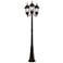 Livex Hamilton 86" High Bronze Aluminum 3-Head Outdoor Post Light