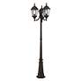5_Livex Hamilton 86" High Bronze Aluminum 3-Head Outdoor Post Light more views