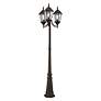 7_Livex Hamilton 86" High Bronze Aluminum 3-Head Outdoor Post Light more views