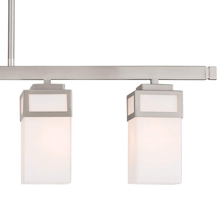 Image 3 Livex Harding 42" Wide Brushed Nickel Kitchen Island Light Chandelier more views