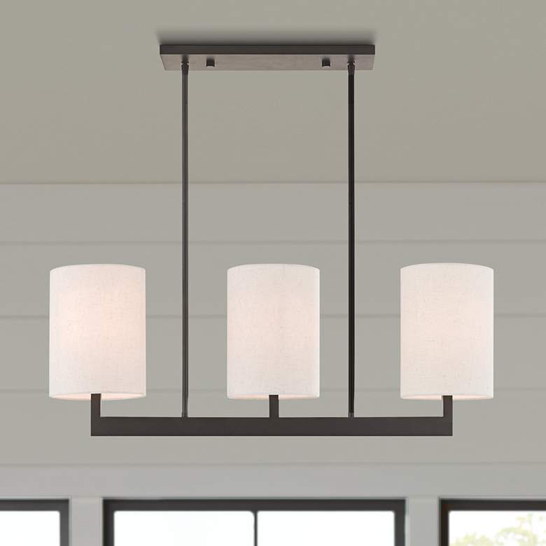 Image 1 Livex Hayworth 36" Wide Bronze Kitchen Island Light Chandelier