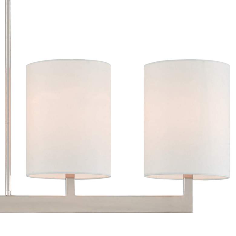 Image 3 Livex Hayworth 49" Brushed Nickel Kitchen Island Light Chandelier more views