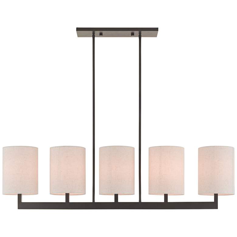 Image 2 Livex Hayworth 49" Wide Bronze Kitchen Island Light Chandelier