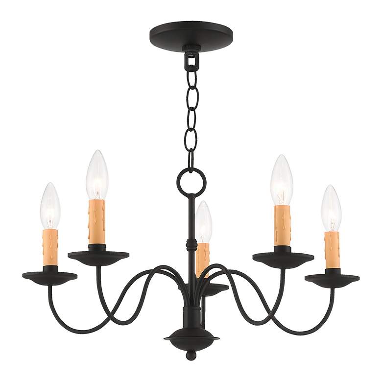 Image 4 Livex Heritage 20" Wide Black 5-Light Chandelier more views