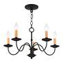 5_Livex Heritage 20" Wide Black 5-Light Chandelier more views