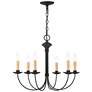 2_Livex Heritage 23" Wide Black 6-Light Chandelier