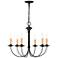 Livex Heritage 23" Wide Black 6-Light Chandelier