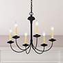 1_Livex Heritage 23" Wide Black 6-Light Chandelier