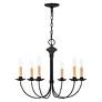 3_Livex Heritage 23" Wide Black 6-Light Chandelier more views