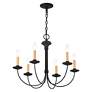 5_Livex Heritage 23" Wide Black 6-Light Chandelier more views