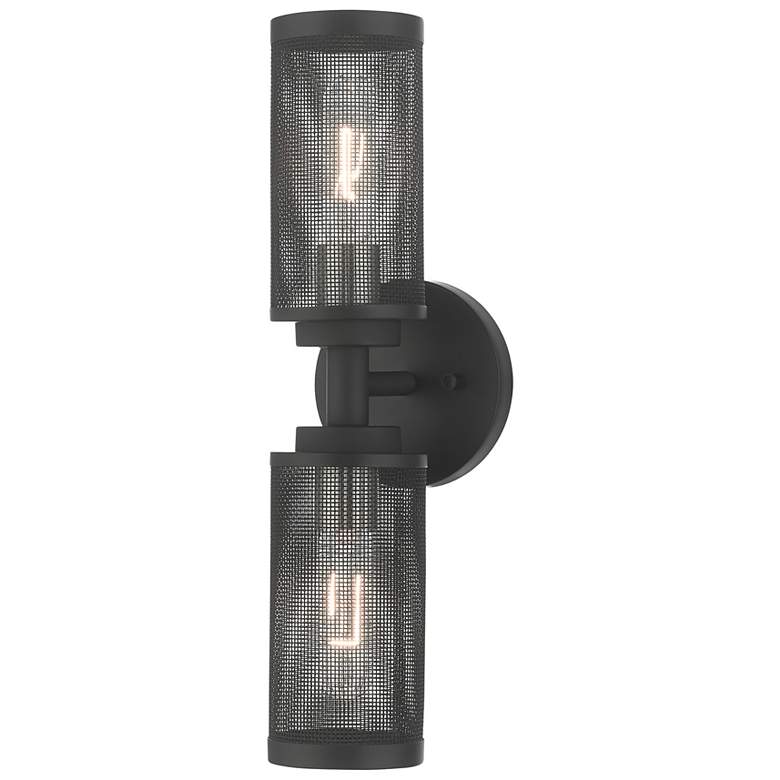 Image 4 Livex Industro 17" High Black 2-Light Wall Sconce more views