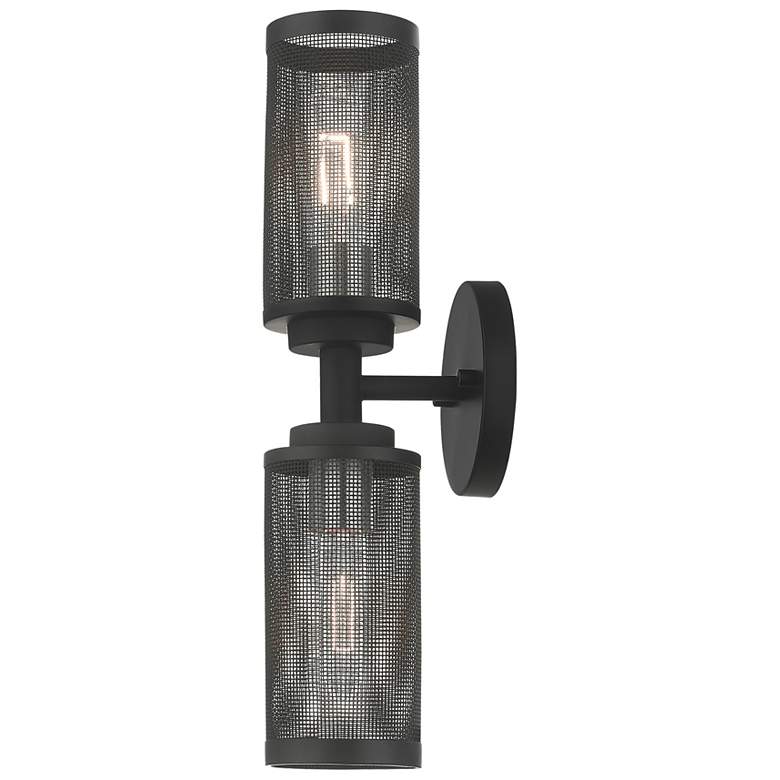 Image 5 Livex Industro 17" High Black 2-Light Wall Sconce more views