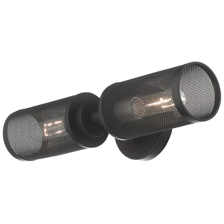 Image 6 Livex Industro 17" High Black 2-Light Wall Sconce more views