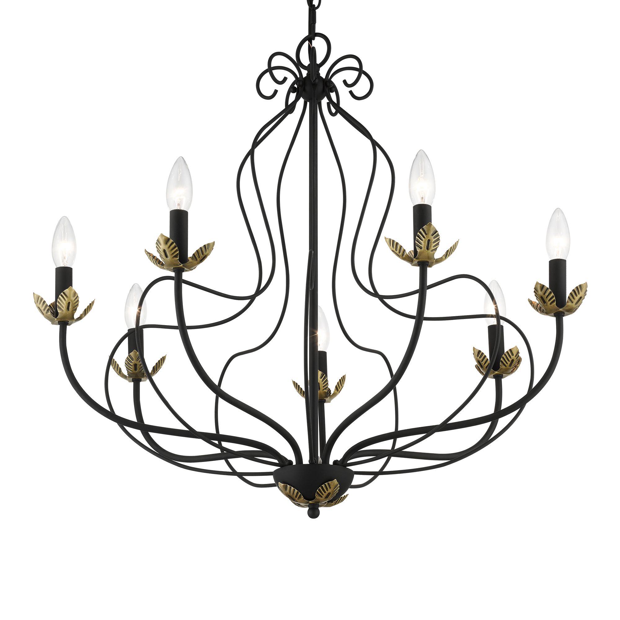Image 4 Livex Katarina 28" Wide Black 7-Light Chandelier more views