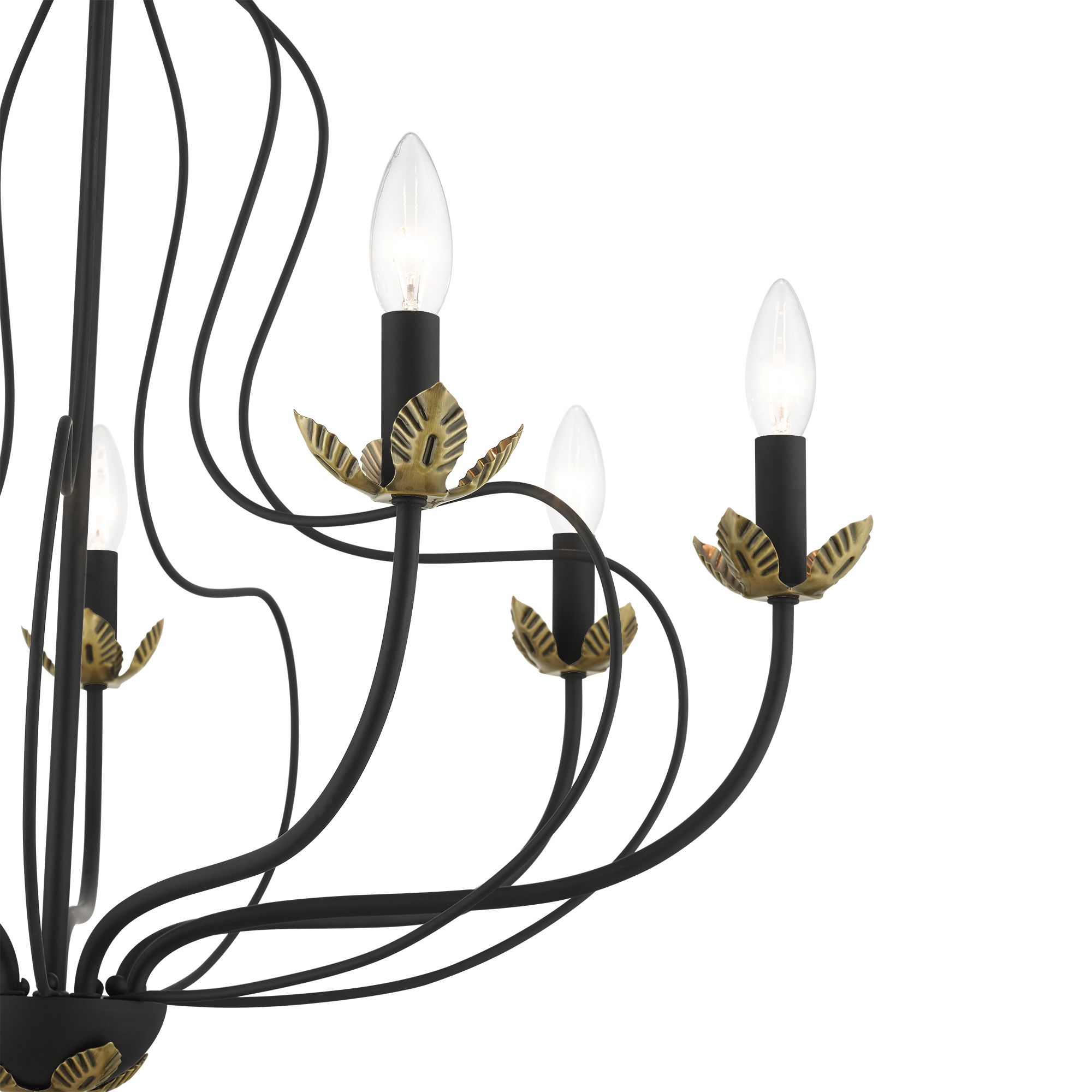 Image 5 Livex Katarina 28" Wide Black 7-Light Chandelier more views