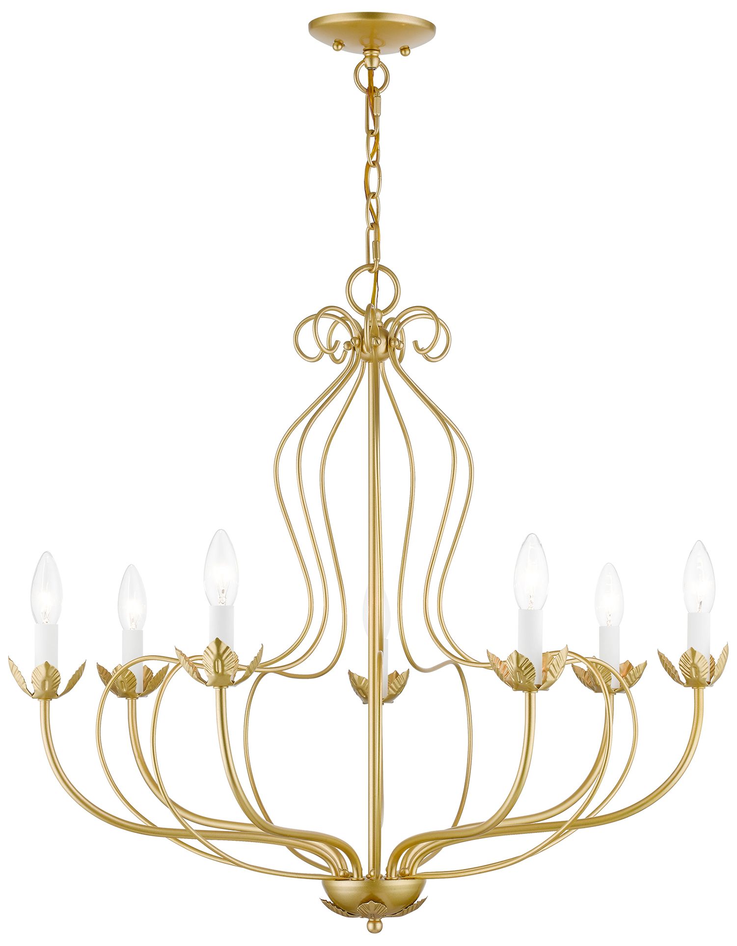 Livex Katarina 28" Wide Soft Gold 7-Light Chandelier
