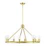 3_Livex Lansdale 34" Wide 8-Light Satin Brass Finish Ring Chandelier more views
