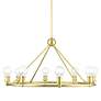 7_Livex Lansdale 34" Wide 8-Light Satin Brass Finish Ring Chandelier more views