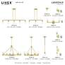 Livex Lansdale 34" Wide 8-Light Satin Brass Finish Ring Chandelier