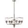 Livex Lawrenceville 26 1/4" Wide Nickel Clear Glass 6-Light Chandelier