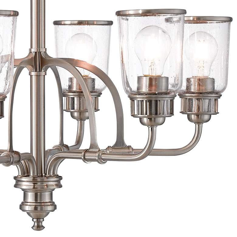 Livex Lawrenceville 26 1/4&quot; Wide Nickel Clear Glass 6-Light Chandelier more views