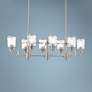 1_Livex Lawrenceville 40" Wide Nickel Kitchen Island Light Chandelier