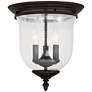 2_Livex Legacy 11 1/2" Bronze Seeded Glass Bowl 3-Light Ceiling Light