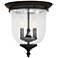 Livex Legacy 11 1/2" Bronze Seeded Glass Bowl 3-Light Ceiling Light