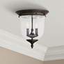 1_Livex Legacy 11 1/2" Bronze Seeded Glass Bowl 3-Light Ceiling Light