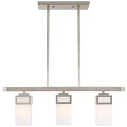 Livex Lighitng Harding 28" Brushed Nickel Island Light Chandelier