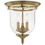 2_Livex Lighitng Legacy 11 1/2" Brass and Seeded Glass Flush Mount Light