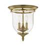 4_Livex Lighitng Legacy 11 1/2" Brass and Seeded Glass Flush Mount Light more views