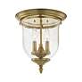 5_Livex Lighitng Legacy 11 1/2" Brass and Seeded Glass Flush Mount Light more views
