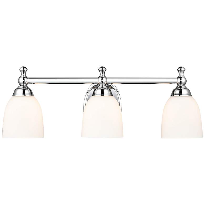Image 1 Livex Lighitng Quincy 21 1/2" Wide Chrome 3-Light Bath Light