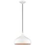 2_Livex Lighting 12" Wide 1-Light Shiny White Modern Mini Pendant