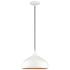 Livex Lighting 12" Wide 1-Light Shiny White Modern Mini Pendant