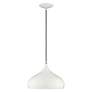 5_Livex Lighting 12" Wide 1-Light Shiny White Modern Mini Pendant more views