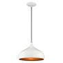 6_Livex Lighting 12" Wide 1-Light Shiny White Modern Mini Pendant more views