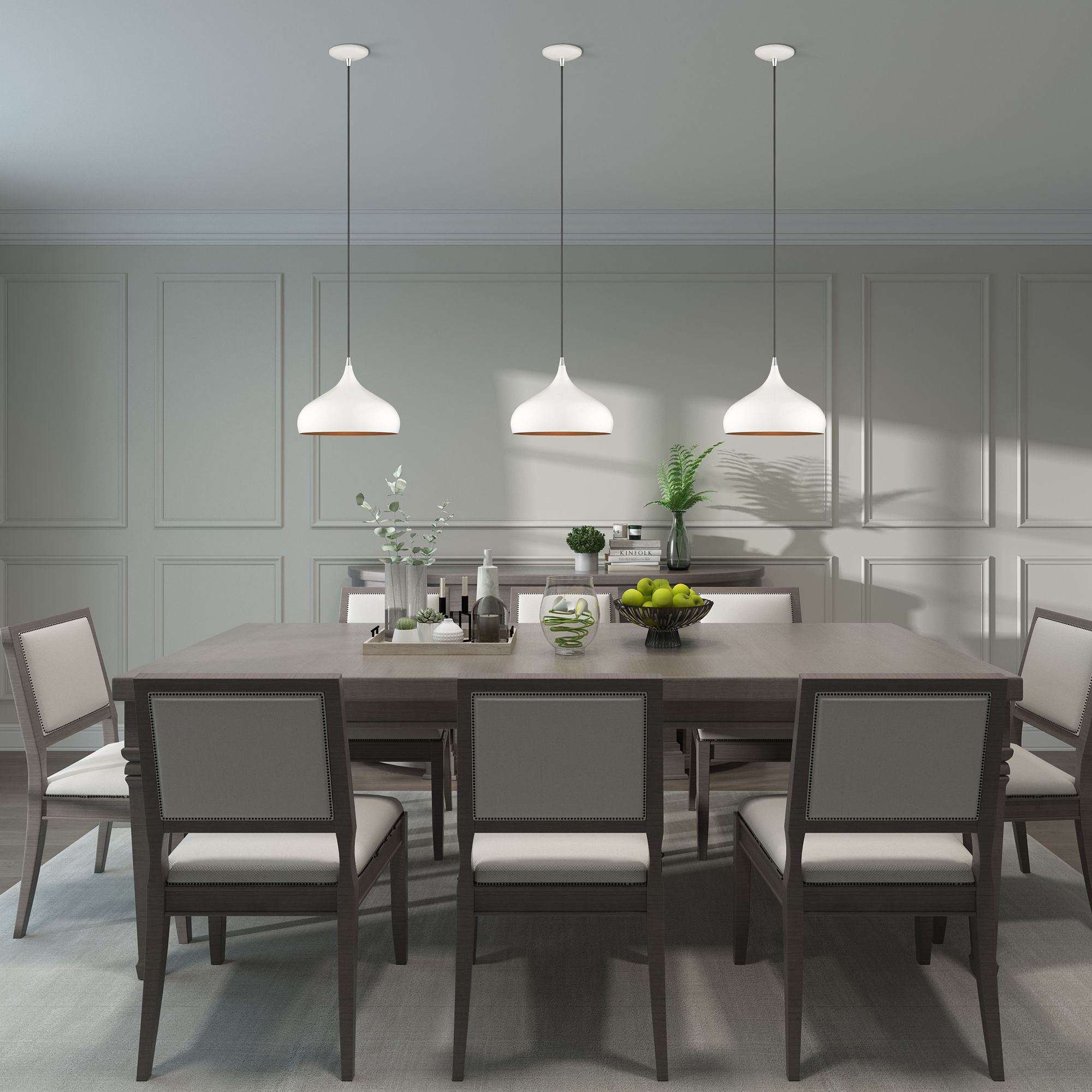 Livex Lighting 12" Wide 1-Light Shiny White Modern Mini Pendant