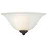 2_Livex Lighting 13" Wide 1-Light White Glass and Bronze Wall Sconce