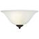 Livex Lighting 13" Wide 1-Light White Glass and Bronze Wall Sconce