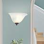 1_Livex Lighting 13" Wide 1-Light White Glass and Bronze Wall Sconce