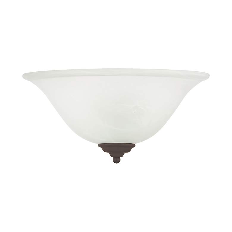 Image 3 Livex Lighting 13" Wide 1-Light White Glass and Bronze Wall Sconce more views