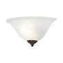 5_Livex Lighting 13" Wide 1-Light White Glass and Bronze Wall Sconce more views