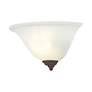 6_Livex Lighting 13" Wide 1-Light White Glass and Bronze Wall Sconce more views