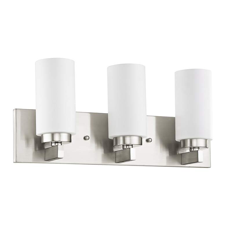 Image 2 Livex Lighting 18" Wide 3-Light Brushed Nickel Modern Bath Vanity more views