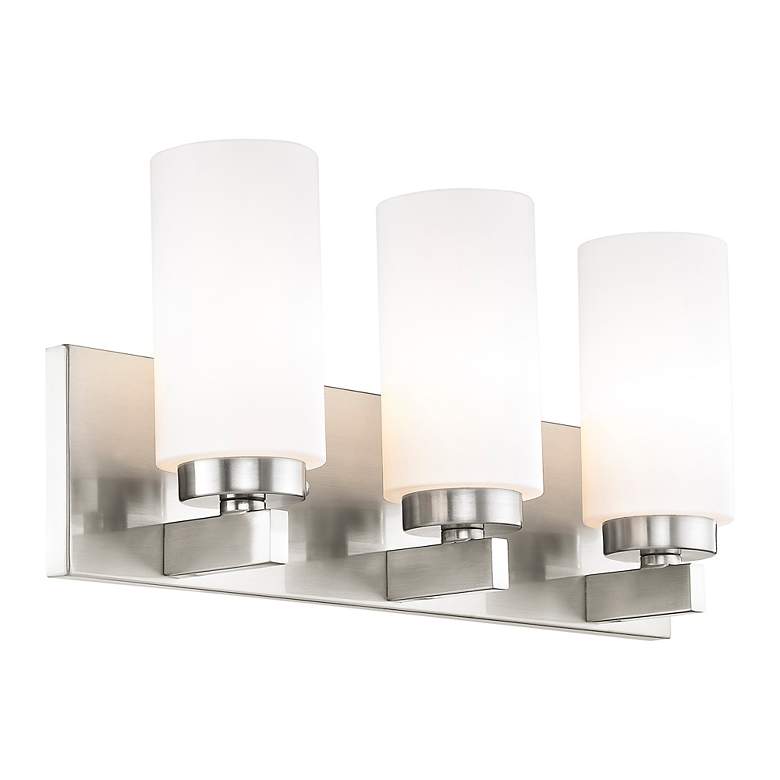 Image 3 Livex Lighting 18" Wide 3-Light Brushed Nickel Modern Bath Vanity more views