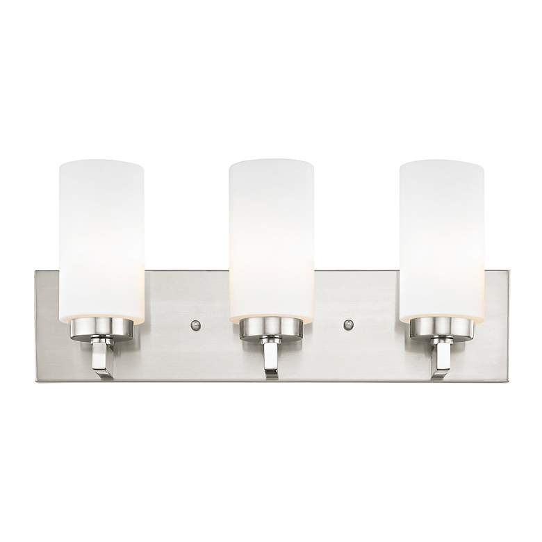 Image 4 Livex Lighting 18" Wide 3-Light Brushed Nickel Modern Bath Vanity more views