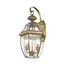 6_Livex Lighting 20 1/2" High 2-Light Antique Brass Outdoor Wall Lantern more views